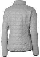 Cutter and Buck Washington State Cougars Womens Grey Rainier PrimaLoft Puffer Filled Jacket