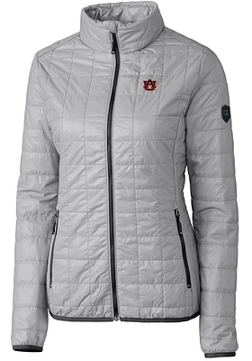 Cutter and Buck Auburn Tigers Womens Grey Rainier PrimaLoft Puffer Filled Jacket