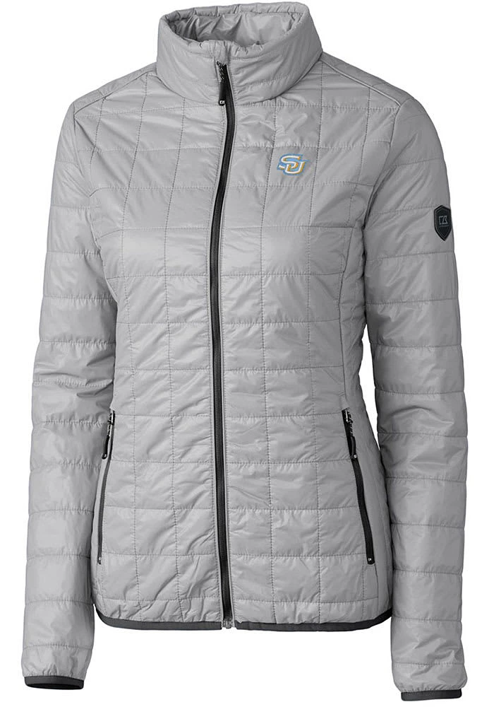 Cutter and Buck Southern University Jaguars Womens Grey Rainier PrimaLoft Puffer Filled Jacket