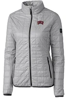 Cutter and Buck UNLV Runnin Rebels Womens Grey Rainier PrimaLoft Puffer Filled Jacket