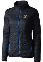 Cutter and Buck Cal Golden Bears Womens Navy Blue Rainier PrimaLoft Puffer Filled Jacket