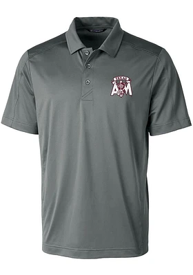 Cutter and Buck Texas A&M Aggies Mens Grey Prospect Short Sleeve Polo