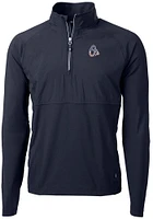 Cutter and Buck Baltimore Orioles Mens Navy Blue Americana Adapt Eco Hybrid Long Sleeve Qtr Zip ..