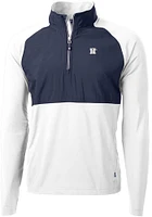 Cutter and Buck Houston Astros Mens White Americana Adapt Eco Hybrid Long Sleeve Qtr Zip Pullove..