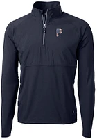 Cutter and Buck Pittsburgh Pirates Mens Navy Blue Americana Adapt Eco Hybrid Long Sleeve Qtr Zip..