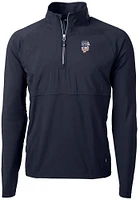 Cutter and Buck San Francisco Giants Mens Navy Blue Americana Adapt Eco Hybrid Long Sleeve Qtr Z..