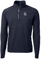 Cutter and Buck St Louis Cardinals Mens Navy Blue Americana Adapt Eco Hybrid Long Sleeve Qtr Zip..