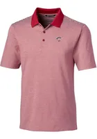 Cutter and Buck Cincinnati Reds Mens Forge Tonal Stripe Short Sleeve Polo