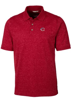 Cutter and Buck Cincinnati Reds Mens Red Advantage Space Dye Short Sleeve Polo