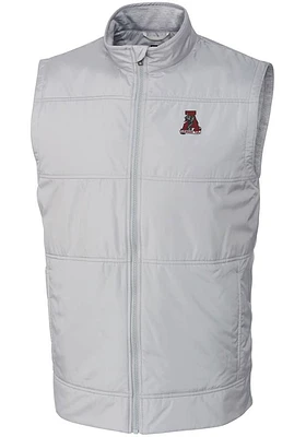 Cutter and Buck Alabama Crimson Tide Big Tall Grey Stealth Hybrid Quilted Vest Mens