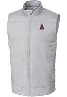 Cutter and Buck Alabama Crimson Tide Big Tall Grey Stealth Hybrid Quilted Vest Mens
