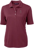 Cutter and Buck Los Angeles Angels Womens Virtue Eco Pique Short Sleeve Polo Shirt