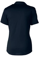 Cutter and Buck Los Angeles Angels Womens Navy Blue Virtue Eco Pique Short Sleeve Polo Shirt