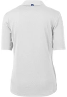 Cutter and Buck San Diego Padres Womens White Virtue Eco Pique Short Sleeve Polo Shirt