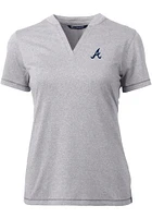 Cutter and Buck Atlanta Braves Womens Forge Blade Short Sleeve T-Shirt