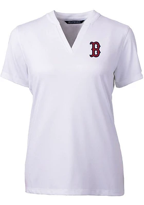 Cutter and Buck Boston Red Sox Womens Forge Blade Short Sleeve T-Shirt
