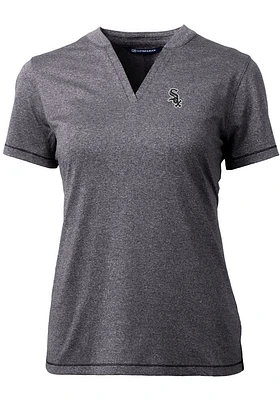 Cutter and Buck Chicago White Sox Womens Charcoal Forge Blade Short Sleeve T-Shirt