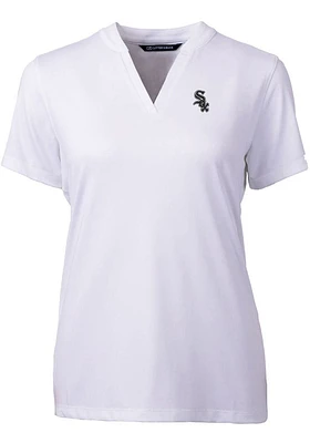 Cutter and Buck Chicago White Sox Womens Forge Blade Short Sleeve T-Shirt