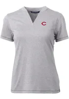 Cutter and Buck Cincinnati Reds Womens Forge Blade Short Sleeve T-Shirt