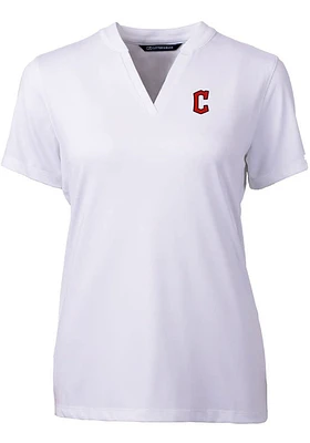 Cutter and Buck Cleveland Guardians Womens C Logo Forge Short Sleeve T-Shirt