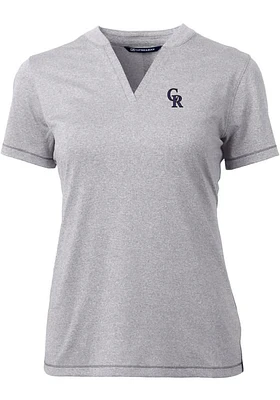 Cutter and Buck Colorado Rockies Womens Forge Blade Short Sleeve T-Shirt