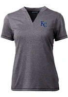 Cutter and Buck Kansas City Royals Womens Charcoal Forge Blade Short Sleeve T-Shirt