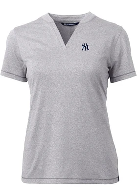 Cutter and Buck New York Yankees Womens Forge Blade Short Sleeve T-Shirt