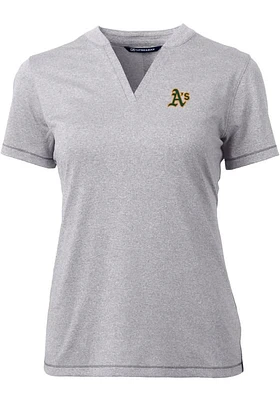 Cutter and Buck Oakland Athletics Womens Forge Blade Short Sleeve T-Shirt