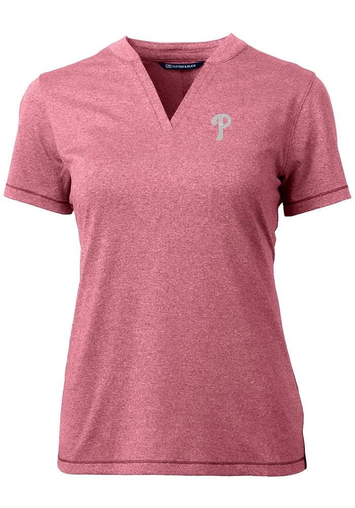 Cutter and Buck Philadelphia Phillies Womens Forge Blade Short Sleeve T-Shirt