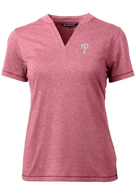 Cutter and Buck Philadelphia Phillies Womens Forge Blade Short Sleeve T-Shirt