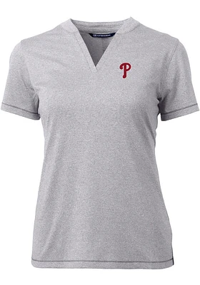 Cutter and Buck Philadelphia Phillies Womens Forge Blade Short Sleeve T-Shirt