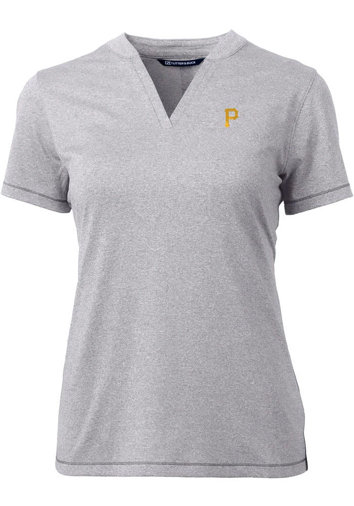 Cutter and Buck Pittsburgh Pirates Womens Forge Blade Short Sleeve T-Shirt