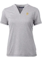 Cutter and Buck Pittsburgh Pirates Womens Forge Blade Short Sleeve T-Shirt