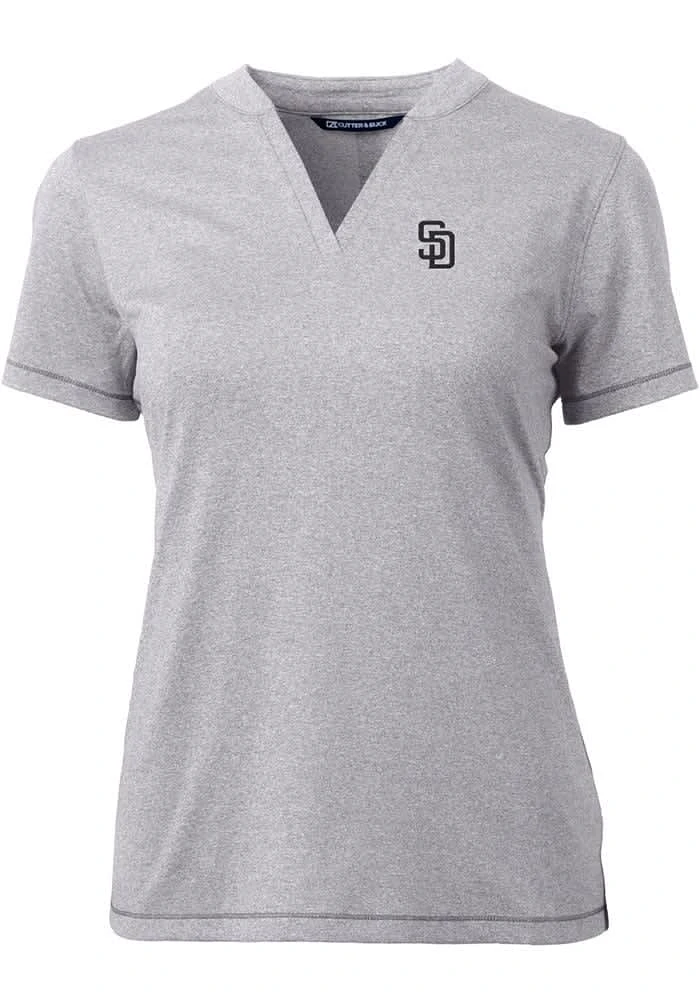 Cutter and Buck San Diego Padres Womens Forge Blade Short Sleeve T-Shirt