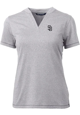 Cutter and Buck San Diego Padres Womens Forge Blade Short Sleeve T-Shirt