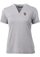 Cutter and Buck San Diego Padres Womens Forge Blade Short Sleeve T-Shirt