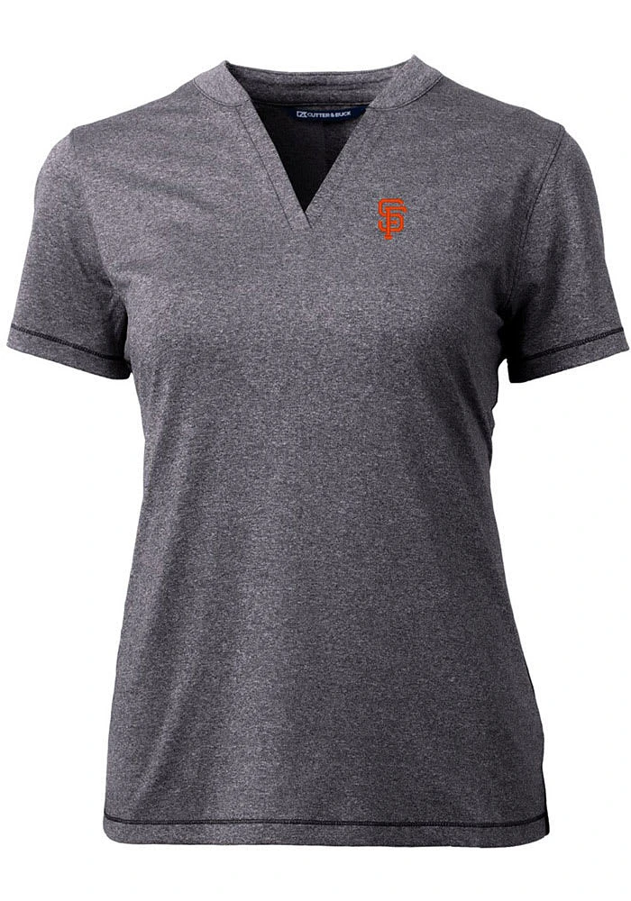 Cutter and Buck San Francisco Giants Womens Charcoal Forge Blade Short Sleeve T-Shirt