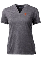 Cutter and Buck San Francisco Giants Womens Charcoal Forge Blade Short Sleeve T-Shirt