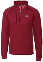 Cutter and Buck Cincinnati Reds Mens Red Americana Mainsail Long Sleeve Qtr Zip Pullover