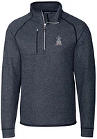 Cutter and Buck Los Angeles Angels Mens Navy Blue Americana Mainsail Long Sleeve Qtr Zip Pullove..