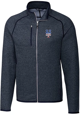 Cutter and Buck New York Mets Mens Navy Blue Mainsail Medium Weight Jacket