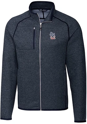 Cutter and Buck St Louis Cardinals Mens Navy Blue Americana Mainsail Medium Weight Jacket