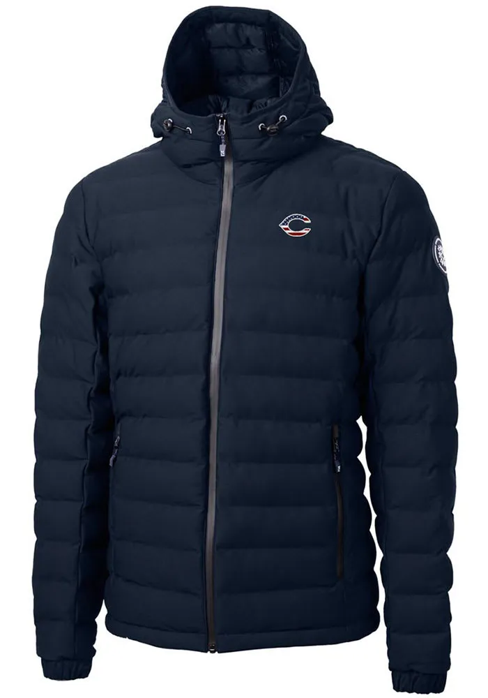 Cutter and Buck Cincinnati Reds Mens Navy Blue Mission Ridge Repreve Puffer Filled Jacket