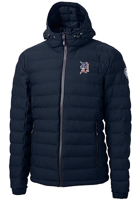 Cutter and Buck Detroit Tigers Mens Navy Blue Americana Mission Ridge Repreve Filled Jacket