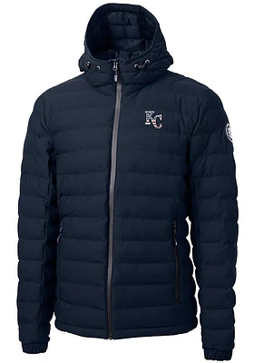 Cutter and Buck Kansas City Royals Mens Navy Blue Americana Mission Ridge Repreve Filled Jacket