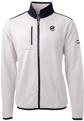 Cutter and Buck Chicago Cubs Mens Grey Americana Cascade Sherpa Light Weight Jacket