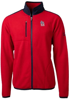 Cutter and Buck St Louis Cardinals Mens Red Cascade Eco Sherpa Light Weight Jacket