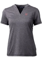 Cutter and Buck Washington Nationals Womens Charcoal Forge Blade Short Sleeve T-Shirt