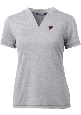 Cutter and Buck Washington Nationals Womens Forge Blade Short Sleeve T-Shirt