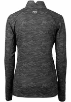 Cutter and Buck Cincinnati Reds Womens Black Traverse Camo Qtr Zip